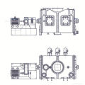 2017 LDH série coulter tipo máquina de mistura, SS misturador de aquecimento, cone duplo horizontal